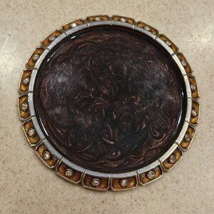 RARE ART DECO JAY STRONGWATER BENTLEY JUNGLE CRYSTAL ENAMEL BAR DRINK COASTER